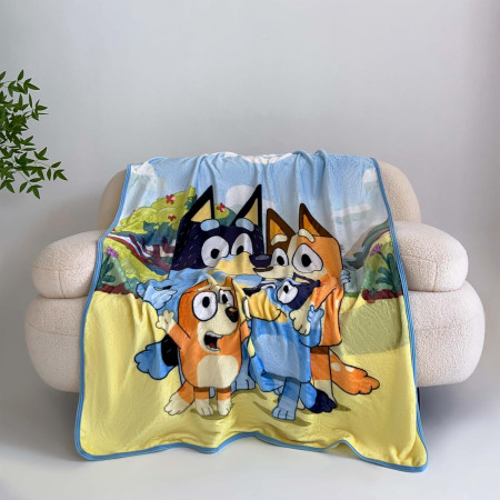 Bluey Family Photo 46" X 60" Throw Blanket